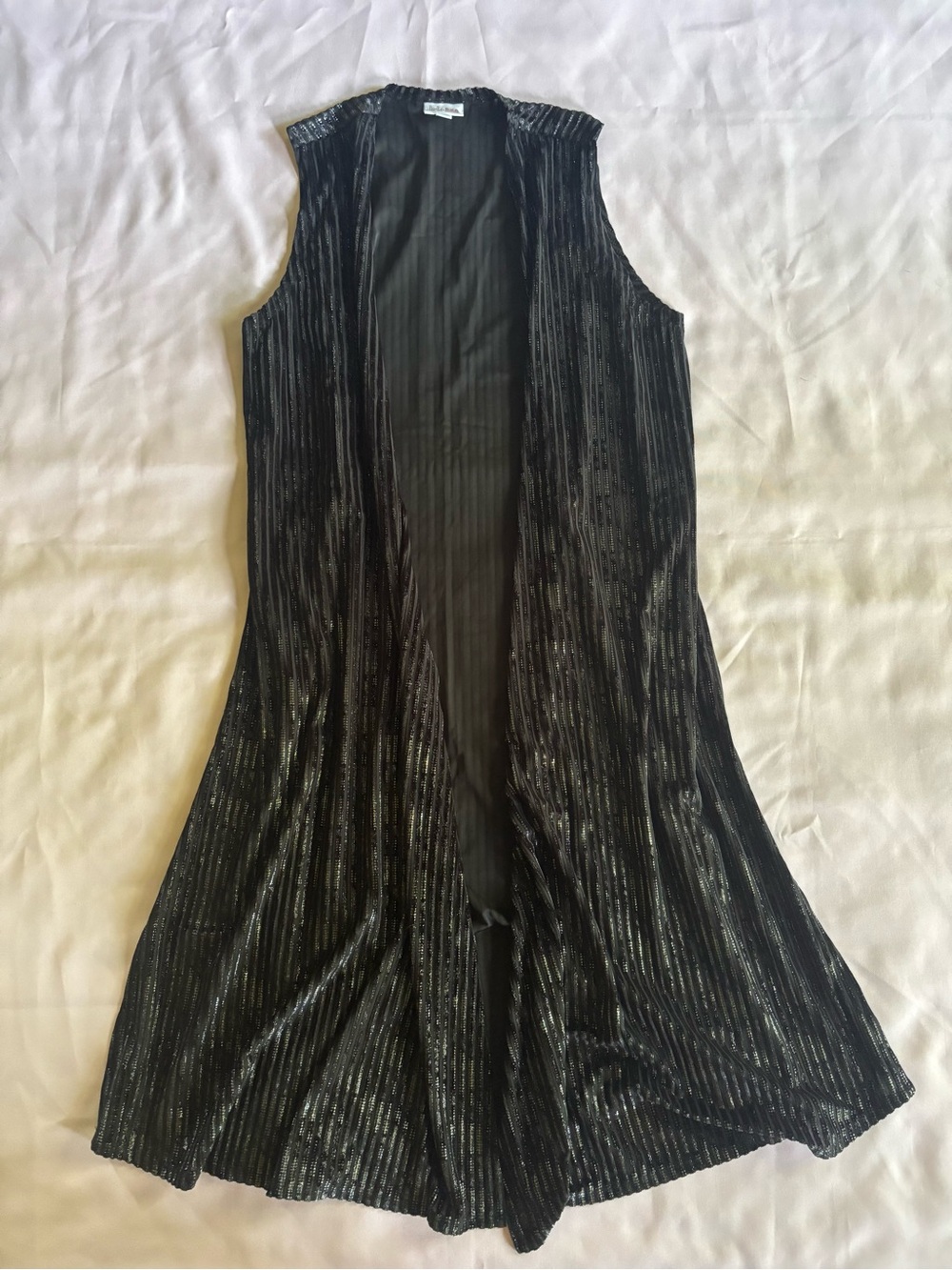 LuLaRoe Black Metallic Luxe Joy Vest